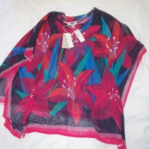 Tommy Bahama Swim Cover Up Dress Mesh Tunic with Kimono Sleeve